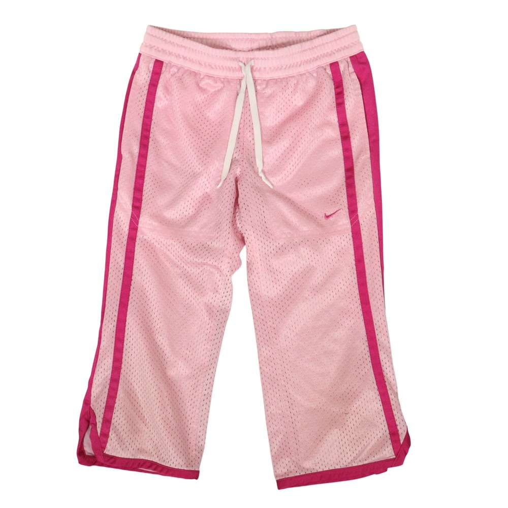 Vintage Girls Nike Mesh Pants Athletic Sporty Basketball Y2K Pink Kids S